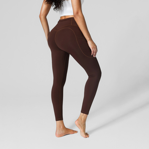 Vractive Custom Hot-selling <strong>Pants</strong> High Rise Side Pockets Fleece <strong>Lined</strong> Breathable Waist Gym Leggings Women Wholesale - Product Image 4