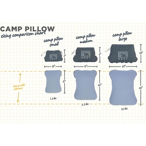 Oreiller de voyage respirant, lavable en machine, compressible, en mousse à mémoire de forme, pour avion, voiture, tente, randonnée, camping - Product Image 2