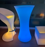 Meubles de location LED, éclairage extérieur, discothèque, bar à cocktails haut de gamme, meubles de table et de chaises, table ronde LED pour événements et fêtes