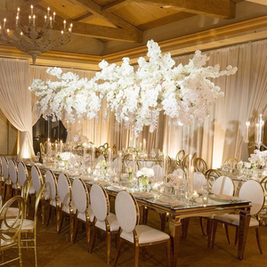 Chaises de salle à manger de style français de luxe avec pieds dorés - Product Image 6