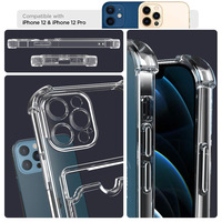 2021 Vente Chaude Transparent Insert Carte Style Téléphone Cas Titulaire De La Carte De Crédit pour iPhone Mobile Téléphone Accessoires