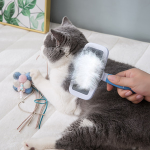 Venta caliente mascota nudo plano desatar peine pelo perro gato belleza depilación cepillo aguja peine estante peine - Product Image 3