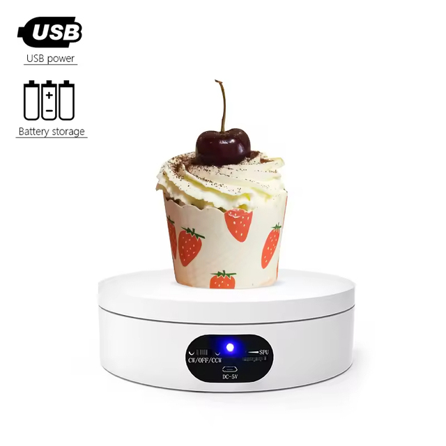 360 Degree Rotating Electric Turntable Jewelry Display Stand for Product Photography Video Shooting Photo Studio Accessories