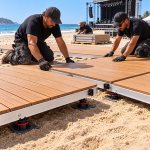 Tente Safari Glamping Préfabriquée avec Plancher WPC, Piedestal Réglable en Acier Galvanisé, Système de Terrasse Modulaire Étanche, Taille Personnalisée Prête à l'emploi - Product Image 5