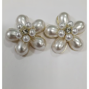 Commercio all'ingrosso messicano vetro prugna orecchini di perle per le donne in argento Boho Chic gioielli di moda sfuso regalo di nozze per lei - Product Image 2