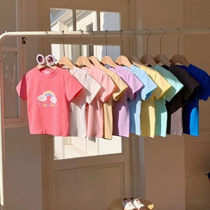 Camiseta de algodón de verano para niños con estampados de faro, ballena y castillo en varios colores, camisetas para niños y niñas, ropa para niños y niñas - Product Image 3