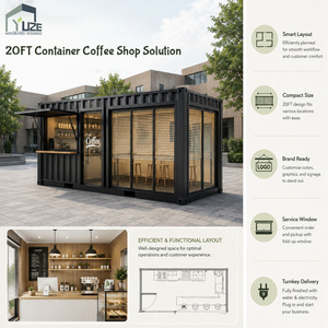 Cafetería Modular Prefabricada Comercial en Contenedor Portátil con Diseño de Techo con Toldo - Product Image 5