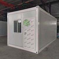 Casa Contenedor Plegable y Personalizable con Estructura de Acero Estable para Espacio Comercial Temporal Multiusos