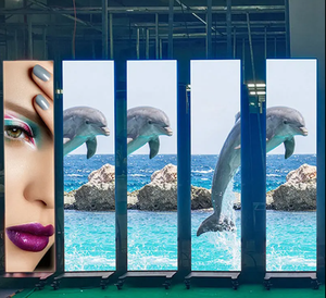 Panneau vidéo LED modulaire avec logo personnalisé, intérieur, couleur pleine, P1.86, petit lieu, portable, affichage numérique sur pied, affiche - Product Image 6