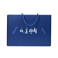 Boîte d'emballage pliable en avion avec logo personnalisé Sac Boîte de vêtements de qualité supérieure Emballage de stratification brillant/mat avec poignée