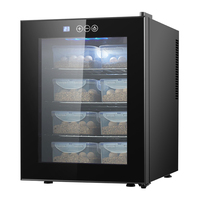 Mini refroidisseur de vin thermostatique électronique autoportant 32L capacité de 12 bouteilles porte en verre maison bars hôtels voitures électrique