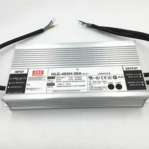 12v Led Driver MeanWell HLG-480H Series 480W 12V To 54V Single Output Power Supply Led Driver For Greenhouse Lighting