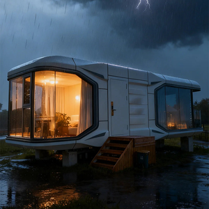 Casa Prefabricada de Lujo Tipo Cápsula Espacial, Villa Modular Glamping con <span class=keywords><strong>Gran</strong></span> Balcón de Vidrio, Iluminación LED y Acabados Interiores Completos para Resort, Casa de Huéspedes u <span class=keywords><strong>Hotel</strong></span> - Product Image 6