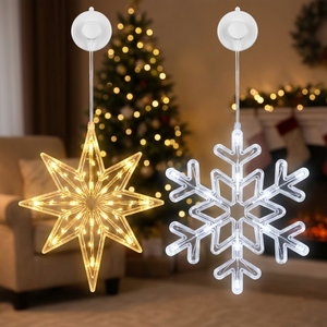 Lumières LED à ventouse, alimentées par piles, lumières féériques suspendues aux fenêtres <span class=keywords><strong>pour</strong></span> Noël, Halloween, mariage, fête, chambre à coucher, décoration <span class=keywords><strong>de</strong></span> la maison - Product Image 1