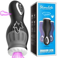 Neuer Zungen-Leck-Masturbationsbecher Automatischer Saug-Masturbator Lustige Vibratoren Erotikspielzeug Elektrische Sexspielzeuge für Männer