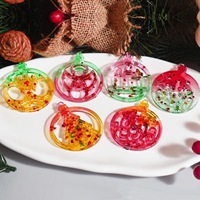 Moule en silicone Candyer pour pendentifs de Noël, motif flocon de neige rond et cloche, pour résine époxy, décoration d'arbre de Noël