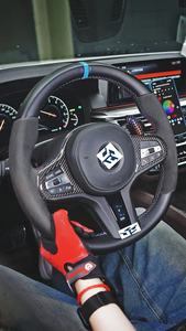 Volante de Cuero Perforado de Fibra de Carbono Personalizado para BMW Serie G LCI G20 G30 G21 G22 G23 320i 325i 330i 2019 2020 <span class=keywords><strong>2023</strong></span> - Product Image 5