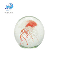 Boule de verre massif de Murano soufflée à la main Art lumineux méduse presse-papiers ornements décoration de la maison