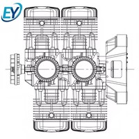 Moteur bicylindre 550 cm³ à deux temps, ensemble de puissance robuste pour appareils industriels mobiles