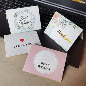 Cartes de vœux pliées personnalisées avec logo fantaisie, imprimées sur papier, pour les entreprises, remerciements, fête des mères, anniversaire - Product Image 2