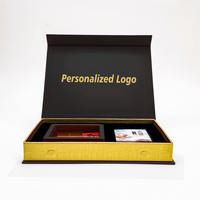 Boîte cadeau en carton noir en forme de livre avec fermeture magnétique personnalisée, avec insert en mousse
