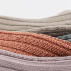 Nouveau-né bébé chaussettes Double aiguille enfants coton chaussettes couleur unie bébé Slouch chaussettes - Product Image 3