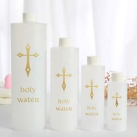 Bouteille d'eau bénite personnalisée vide 4oz 8oz catholique chrétien Jésus croix motif exorcisme Halidom 30ml pour voyage