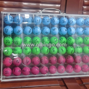 Meilleur produit : Machine de jeu de <span class=keywords><strong>bingo</strong></span> traditionnelle à six faces avec impression de numéros de 0 à 9, boules de loterie de 40 mm - Product Image 2