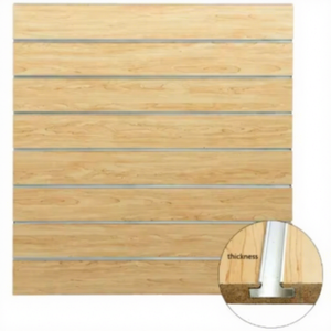 <span class=keywords><strong>Pannello</strong></span> a Doghe in <span class=keywords><strong>MDF</strong></span> Moderno con Barre in Alluminio Scanalate, Spessore <span class=keywords><strong>18mm</strong></span>, Esportazione Cinese, Standard di Emissione di Formaldeide E2 - Product Image 3