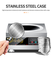 Cuisinière à induction professionnelle Baiwin haute puissance en acier inoxydable, étanche, pour comptoir, cuisinière à induction de table