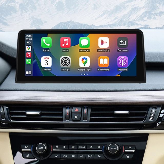 Road Top 1920*720 Resolution Display Stereo GPS Navigation Car Radio 10.2/12.3 Linux Carplay Screen for BMW X5 F15 2014-2016 NBT