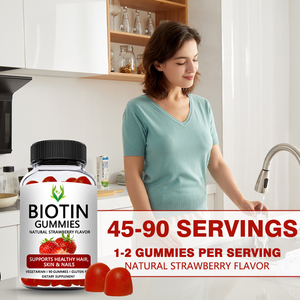 El suplemento de caramelo de gominola de biotina de Prival para la belleza de adultos apoya la piel de las uñas del cabello saludable con suplemento dietético de sodio - Product Image 6