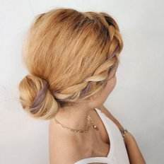 Perruque de cheveux de mode de bouillie de haricots rouges pour femmes avec la partie brune - Product Image 1