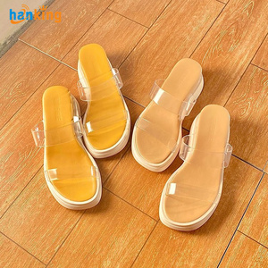 New Women Summer Transparent Wedge <b>Sandals</b> Women Soft Sole Shoes Bohemian Fashion <b>Buckle</b> Classic Non Slip <b>Sandals</b> Shoes 2 Colors - Product Image 6