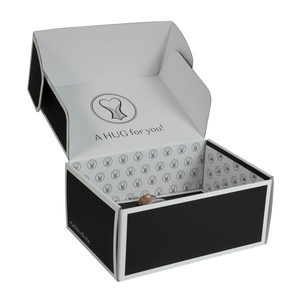 Boîte d'expédition en carton ondulé personnalisée avec insert pour ensemble de soins de la peau, emballage de flacon en verre, coffret cadeau cosmétique de luxe avec séparateur - Product Image 3