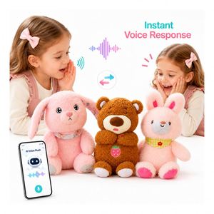 OEM Lapin en peluche interactif IA, avec chat vocal multilingue, contrôle par application, apaisant pour l'heure du coucher, cadeau pour enfants, direct usine - Product Image 1