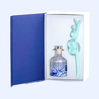 Paquet de diffuseur de roseau personnel personnalisé de luxe diffuseur de plâtre d'huile essentielle naturelle diffuseur de roseau de pot en verre pour la décoration intérieure