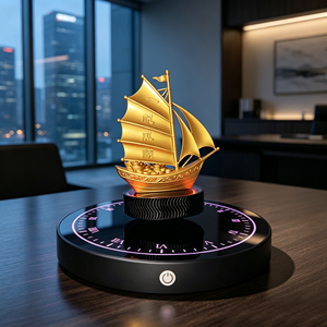 ฐานลอยแม่เหล็ก ถาดไฟ LED เปลี่ยนสี RGB ควบคุมด้วยระบบสัมผัส แท่นลอยตกแต่งบ้าน ตกแต่งโต๊ะทำงาน สำหรับตั้งโชว์ - Product Image 6