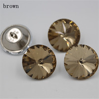 Kancing Kristal Kaca Warna-warni 20/25mm untuk Industri Sofa, Dekorasi, dan Aksesoris Lainnya, Kancing Kristal Lembut untuk KTV, Hiasan Dinding