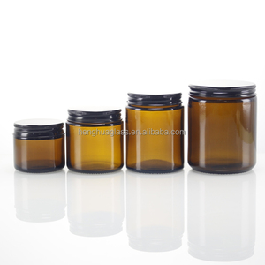 <span class=keywords><strong>Pot</strong></span> en verre ambré de haute qualité à large ouverture et bord droit, 250 ml, 500 ml, <span class=keywords><strong>pot</strong></span> à bougie en verre de 120 ml, 150 ml avec couvercle en aluminium - Product Image 3