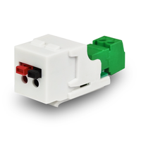 Connecteur Keystone Audio 16-28AWG pour câblage de haut-parleur, borne de liaison à visser, matériau ABS, garantie 1 an