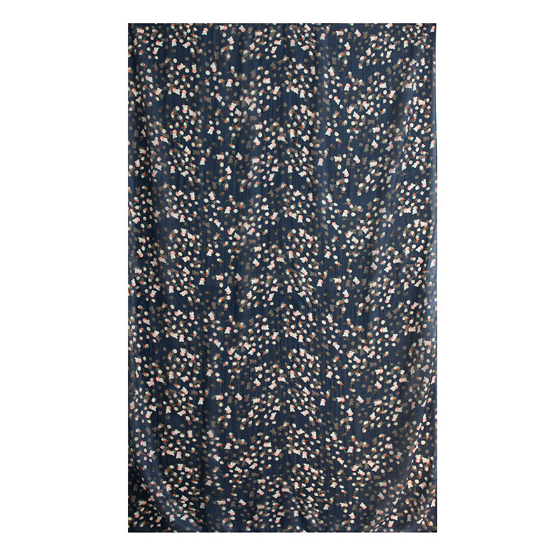 Petit motif fleuri bleu marine