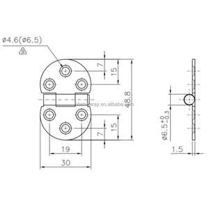 Mutfak ve yatak odası için 180 ° Mini Metal <span class=keywords><strong>Flap</strong></span> menteşe yarım yuvarlak pirinç katlanır masa ve zemin ayaklı masa çekmeceler - Product Image 2