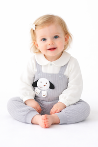 Tutina per Neonati Guai in Cotone a Maniche Lunghe, <span class=keywords><strong>Body</strong></span> con Simpatico Cucciolo Cartoon, Traspirante e Morbido, Unisex - Product Image 2