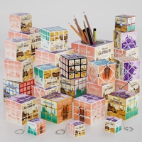 Zcube OEM ODM Cube de voyage personnalisé 3x3, impression UV, plastique ABS, motif géométrique, puzzle promotionnel pour agences de voyage