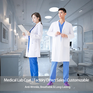 <span class=keywords><strong>Camice</strong></span> da Laboratorio Resistente agli Acidi e Traspirante, Design per Medici, Ospedali e Cliniche, Uniforme Medica Bianca per Donne - Product Image 1