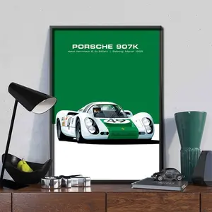 Custom Racing Canvas Paintings Wall Art Posters And Prints Wall Pictures For Living Room Decor Painting