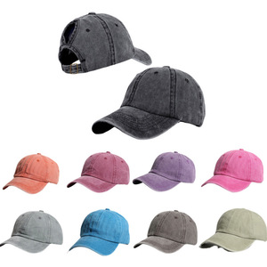 Washed Distressed Retro Baseball Cap Adjustable Cotton Sun Protection Hat Unisex Spring Summer Outdoor Wear - Product Image 3