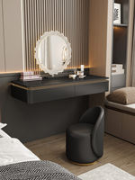 Coiffeuse murale moderne au design simple, blanc crème, pour chambre à coucher, maison, appartement, hôtel