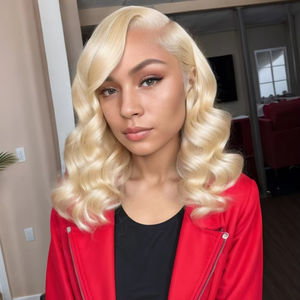 Peluca frontal de encaje transparente 13x6 13x4 con ondas corporales, <span class=keywords><strong>cabello</strong></span> humano virgen, color <span class=keywords><strong>rosa</strong></span> <span class=keywords><strong>pastel</strong></span> ombré, venta al por mayor - Product Image 5